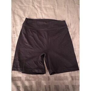 TomTiger Biker Shorts Womens Large Black High Waist Compression Yoga Gym Workout